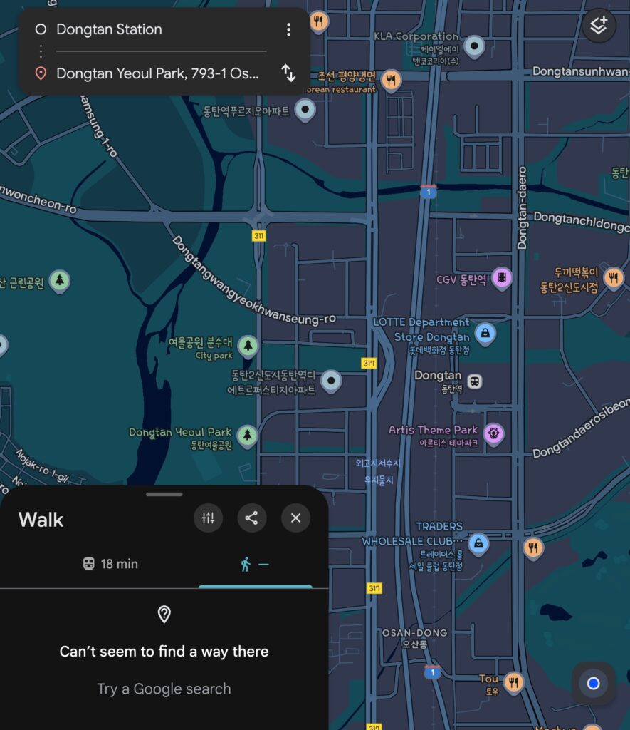 Google Maps in Korea